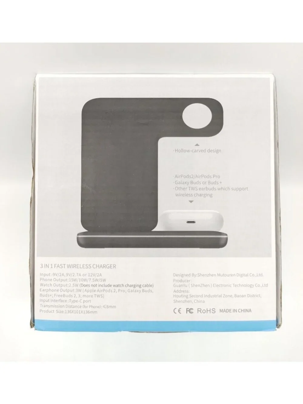 Moing 3 In 1 Wireless Charger Mainly For iPhone iWatch Air pods Samsung